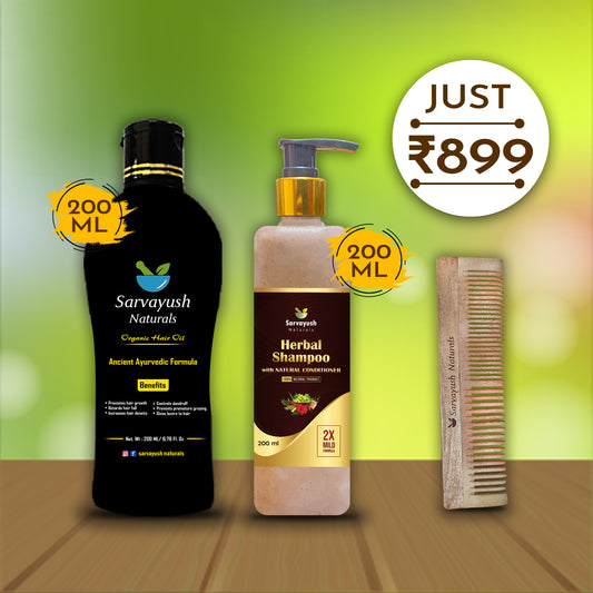 200 ML OIL + 200 ML Shampoo + Comb