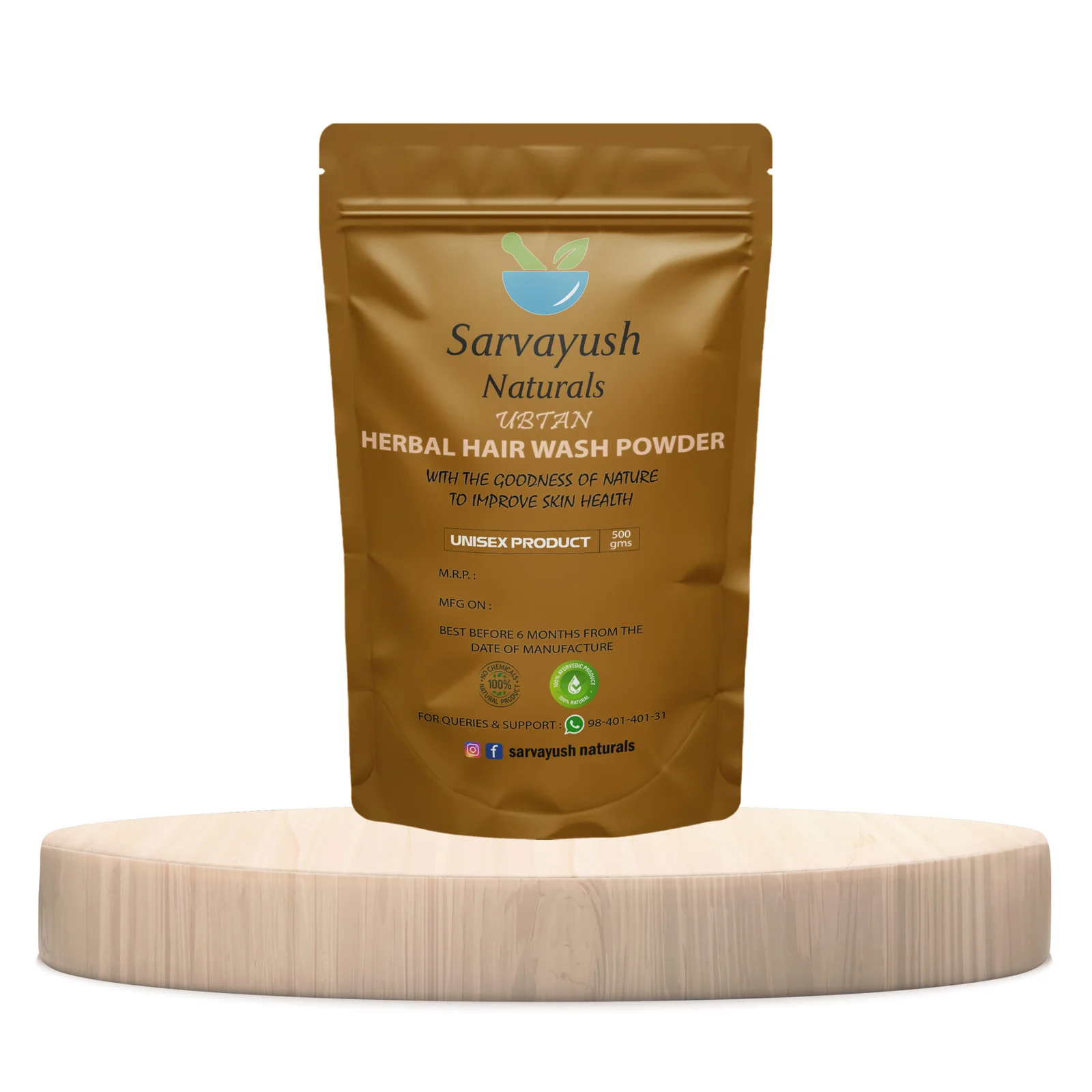 500 g Herbal Hair Wash Powder