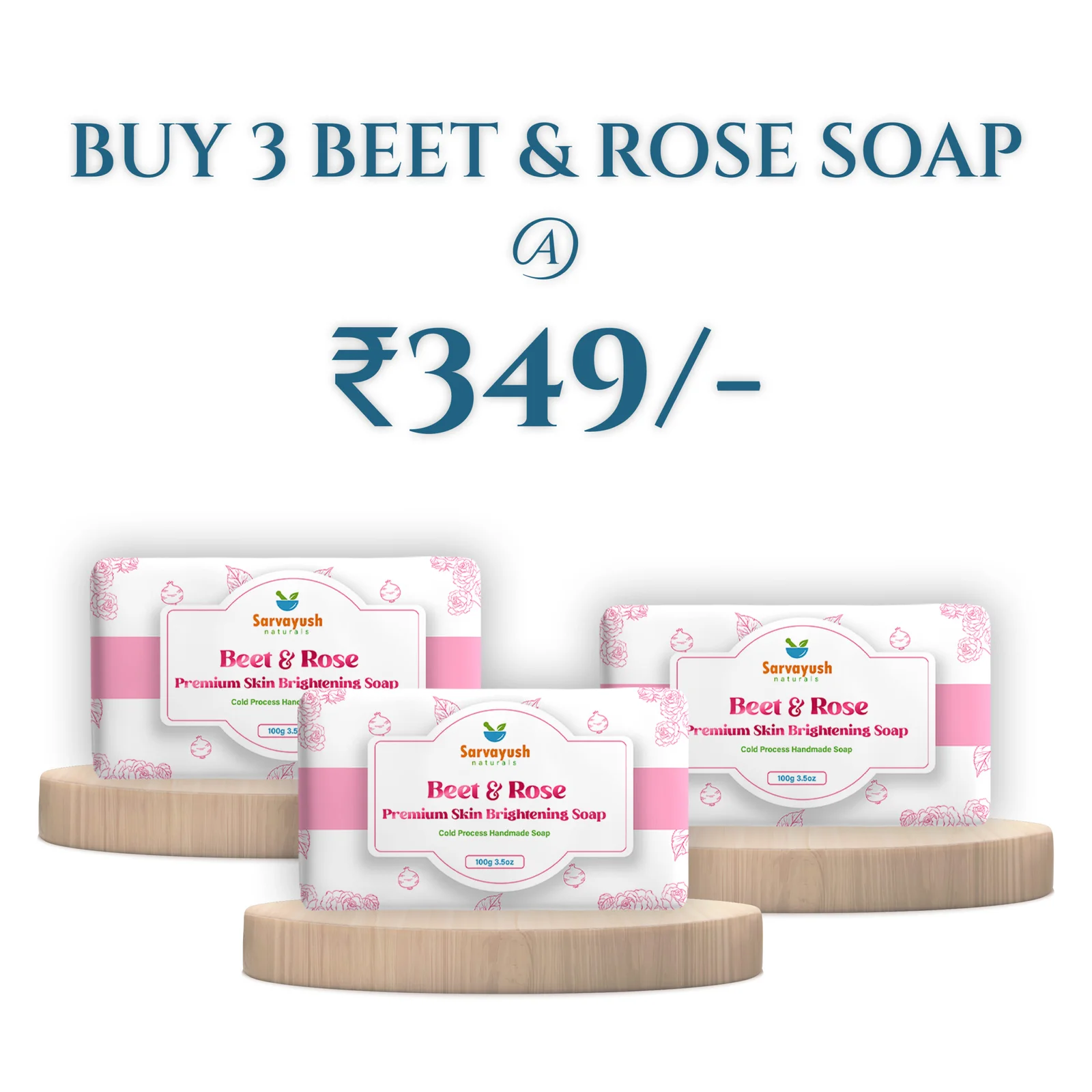 3 x Beet & Rose Soap