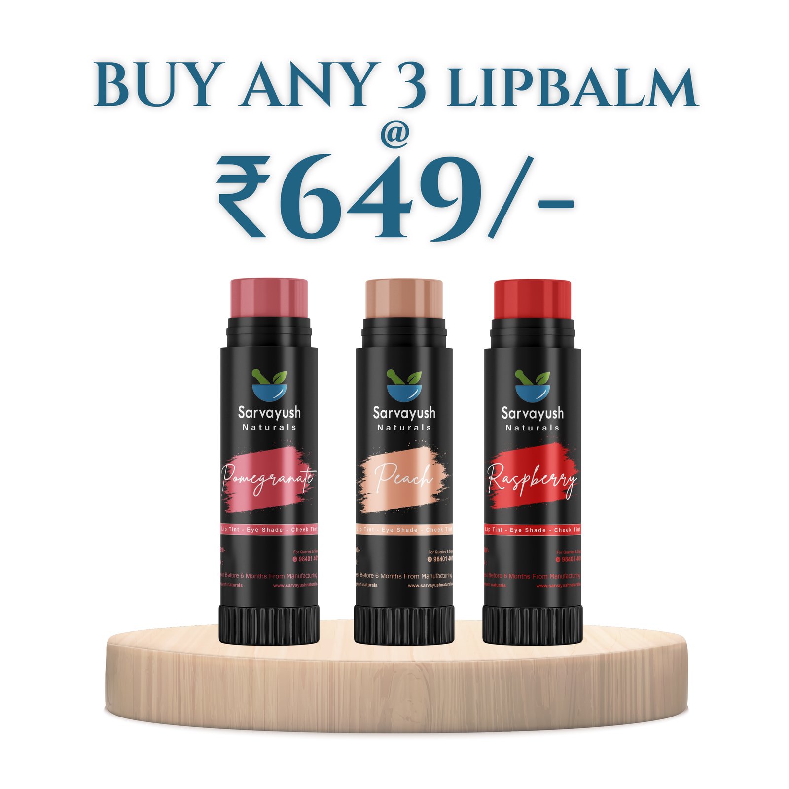 Buy Any 3 Lipbalm @ 649